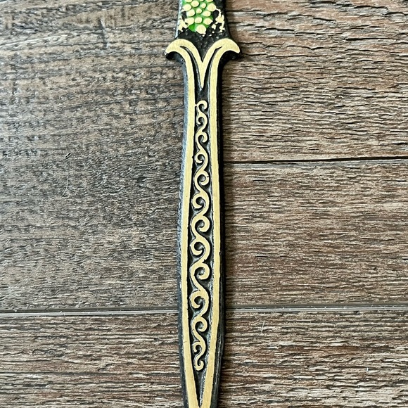 VINTAGE JERUSALEM ISRAEL LETTER OPENER BRASS ENAMEL CAMMEL - Picture 6 of 8